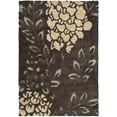 thumbnail image 4 of SAFAVIEH Florida Benton Floral Shag Area Rug, Dark Brown/Grey, 5'3" x 7'6", 4 of 6