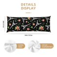 Body Pillow Cover rose Eiffel Tower Printing Cooling Body Pillow