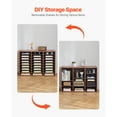 thumbnail image 4 of KFFKFF Document Storage, 27-Slot Office Postbox with Adjustable Shelves, Wooden Particle Board Mail Sorter for Office, Home, Classroom, File Organizer for Documents, Papers, Dark Brown, 4 of 9