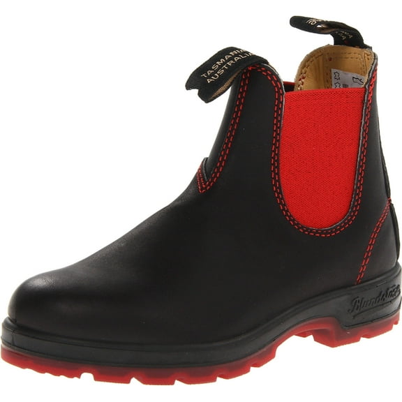 Blundstone 550 Chelsea Boot Black/Red AU 9 US Men's 10 Womens 12