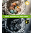 thumbnail image 4 of Birdhouse Camera, Birdhouse with 1080P HD Camera Wireless - 2.4G WiFi & App Notify Solar Powered Smart Birdhouse with Nest Auto Capture Photo & Video, Waterproof Wooden Birdhouse for Wild Bird Lovers, 4 of 8