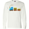 thumbnail image 3 of Inktastic Colorful Toy Train Long Sleeve T-Shirt, 3 of 5