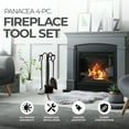 thumbnail image 4 of Panacea 4 Piece Fireplace Tool Set with Brush, Shovel, and Poker, Black, 4 of 8