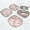 Silver, variant on Modern Home Set of 4 Natural Rose Quartz Stone Coasters (Gold)