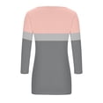 thumbnail image 6 of Olyvenn Womens Square Neck 3/4 Sleeve T Shirts 2025 Casual Print Basic Colorblock Tunic Tops Loose Tees Vacation Clothes 2025 Gray M, 6 of 7