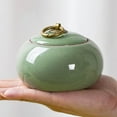 thumbnail image 4 of Luxshiny Ceramic Jars Vintage Chinese Style Storage Jars Ceramic Tea Canister Candy Jar Tea Jar Kitchen Canister Coffee Tea Sugar Container Light Green, 4 of 9