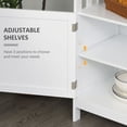 thumbnail image 4 of Table Console Blanche avec Tablette et Armoire / Armoire de Rangement pour Entrée et Salon - 39,4 Pouces L x 16,9 Pouces P MDF Armoire de Bar de Cuisine, 4 of 7