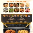 thumbnail image 3 of Air Fryer Simple Deluxe, 9,5 L, cesta doble, 1700 W, 10 en 1, color negro, 3 of 9