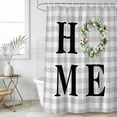 thumbnail image 4 of Shower Curtain Eucalyptus Leaf Cotton Wreath Bathroom Curtains with Hooks, Waterproof Fabric Buffalo Plaid Home Bath Shower Curtains Set for Bathroom Bathtubs Decor 36x72 Inch, 4 of 9