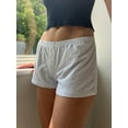 thumbnail image 3 of Arvbitana Women's Summer Lounge Shorts Solid Color/Floral/Heart/Striped Short Pants Ladies Casual Elastic Band Short Bottoms for Yoga Daily Street, 3 of 5