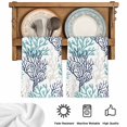 thumbnail image 6 of Teal Blue Grey Coral Coastal Kitchen Towels Set of 4, Summer Beach Seaside Nautical Soft Microfiber Dish Towels, Absorbent Washable Dishcloths for Kitchen Cleaning, Drying Dishes, 18x28 Inches, 6 of 9