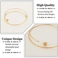 thumbnail image 4 of 10 pulseras rígidas expandibles de 2,5 pulgadas con cuentas de bola extraíbles - Pulseras rígidas de alambre de acero inoxidable dorado y plateado, 4 of 7