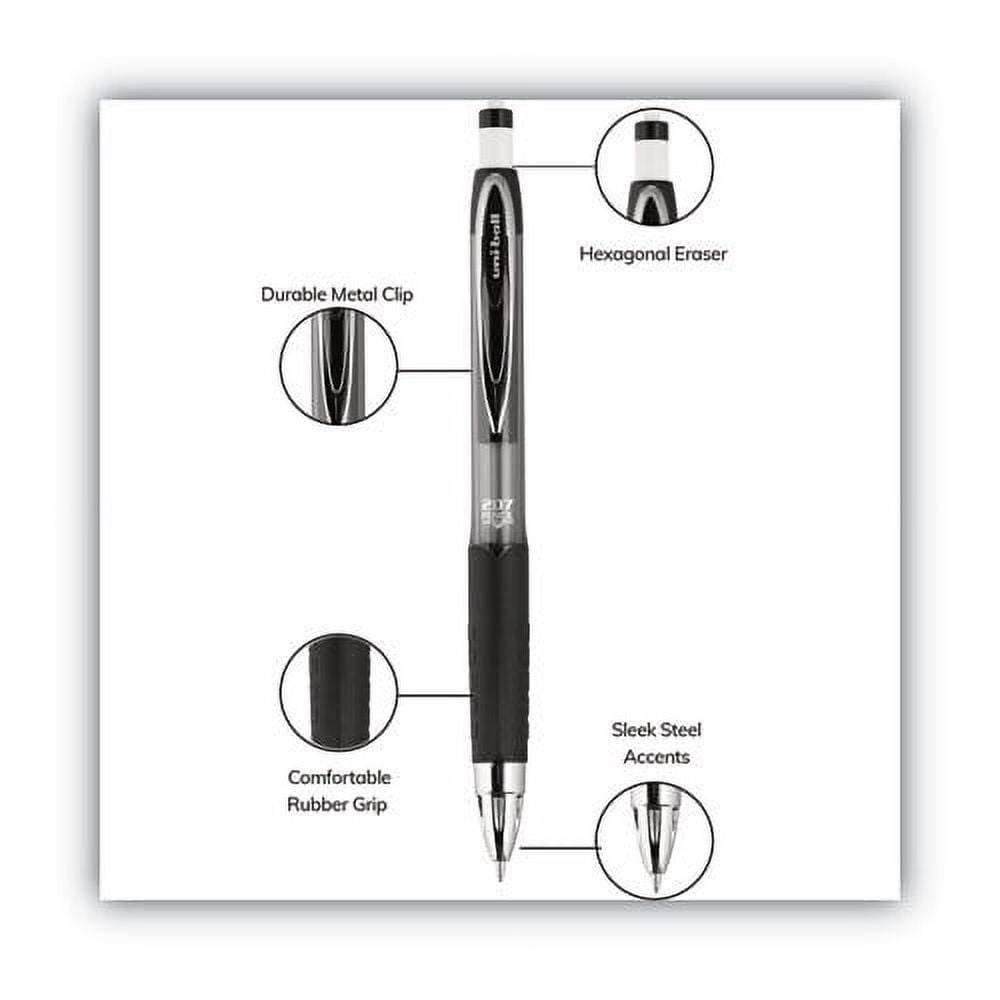 "207 Mechanical Pencil, 0.7 Mm, Hb (#2), Black Lead, Black Barrel, Dozen | Bundle of 2 Dozen"