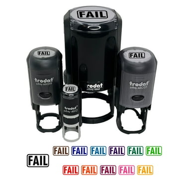 Test Result Fail Self-Inking Rubber Stamp Ink Stamper - Black Ink - Mini 1/2 Inch