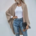thumbnail image 4 of Vedolay Womens Cardigan Sweaters Solid Color Sweaters Casual Open Front Cardigan Sweater Khaki,M, 4 of 5