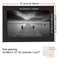 thumbnail image 4 of Besly 11x17 Picture Frames Black Wooden Picture Frame Poster Frame for Wall Hanging and Home Decoration-Black, 4 of 8
