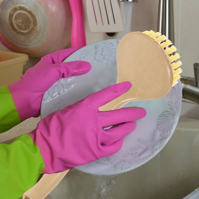 DEEPCRAFF 5Ud Cepillos Prácticos Para De Platos Y Ollas Con Mango Cómodo Y Beige