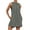 Dark Gray, variant on Women's 2025 Sleeveless Hooded Romper - Half Zip Athletic Jumpsuit with Pockets, Loose Drawstring Shorts for Summer (Chic & Sporty)