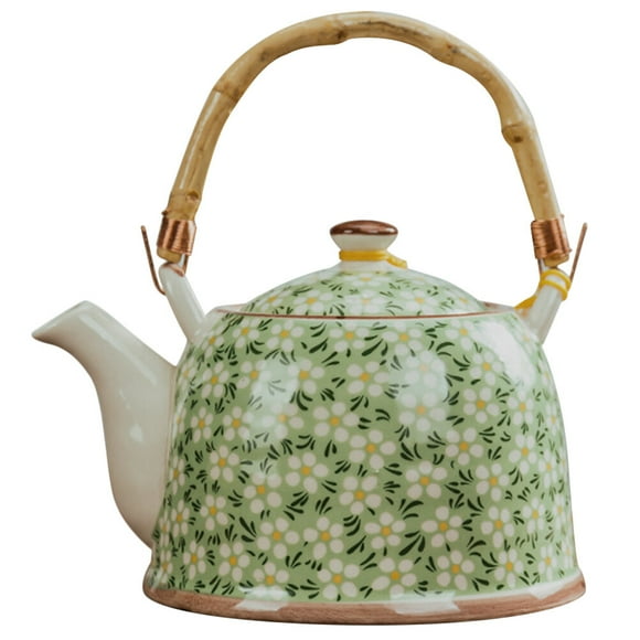 Ceramic Teapot Japanese Style Teapot Household Tea Pot with Tea Strainer