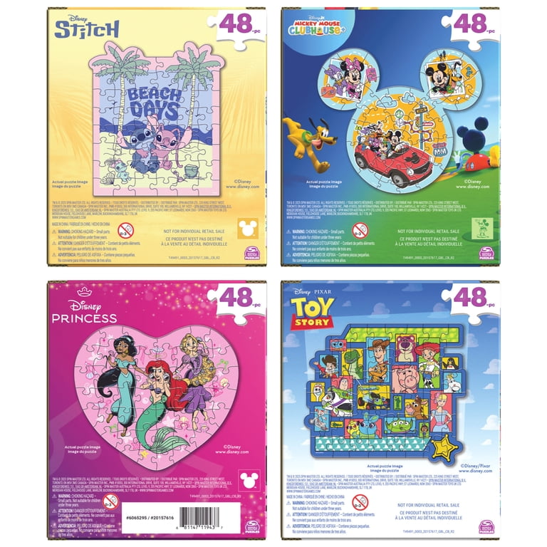 Disney Puzzles 4-Pack, 48 Pieces, Ages 3 and Up - Walmart.com