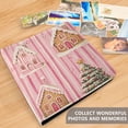 thumbnail image 4 of FORMRS 3 Ring Photo Album 4"x6" Self Adhesive Large Capacity PU Leather Cover, Gingerbread Houses, 4 of 8