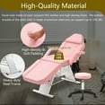 thumbnail image 4 of Massage Salon Tattoo Chair with 2 Trays,Esthetician Bed with Hydraulic Stool,Multi-Purpose 3-Section Facial Bed Table, Adjustable Beauty Barber Spa Beauty Equipment,Pink, 4 of 7