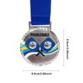thumbnail image 4 of Medalla Ganadores Metal Pickleball 6 8 Cm para Competiciones Juegos (Plata), 4 of 4