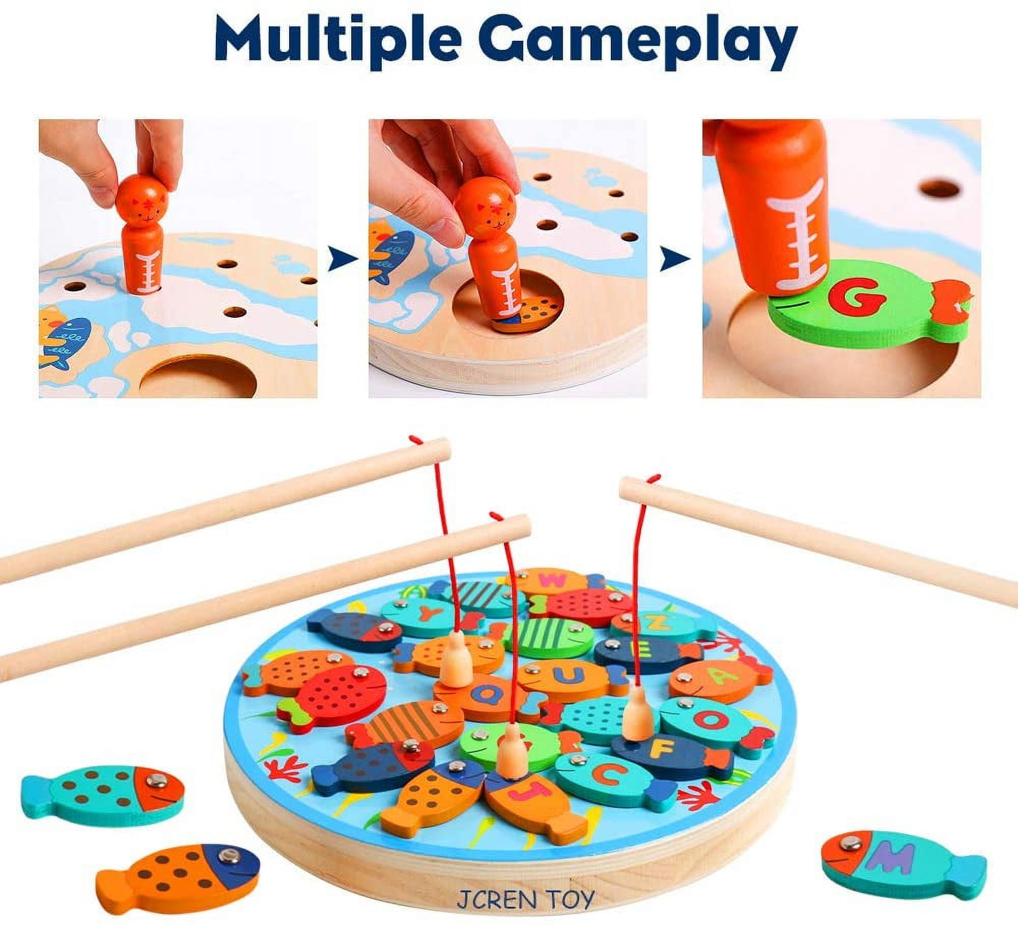 Slotic Magnetic Wooden Fishing Game Toy for Toddlers, Alphabet  Fish Catching Puzzles Learning ABC Games, Preschool Educational Toys for 2 3  4 5 Years Old Boys and Girls : Toys & Games