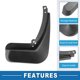 thumbnail image 3 of Guardabarros frontales y traseros únicos compatibles para Buick Regal Sedan 2011-2017, 3 of 6