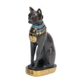 thumbnail image 4 of Estatua de la diosa gata egipcia Bastet, figura de resina, escultura animal, decoración para el hogar Marrón 20 cm de alto, 4 of 9