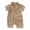 Coffee, variant on POIUYTR Infant Baby Boys Girls Pajama Jumpsuit Summer Lapel Collar Short Sleeve Button Down Rompers Sleepwear One Piece Outfit