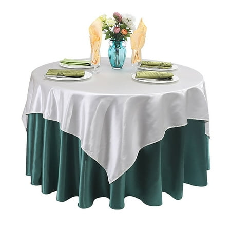 

Round Tablecloth Nordic Solid Color Tablecloth With Square Cloth Polyester Table Cover For Conference Wedding Cocktail Party Banquet-C-200cm+75cm