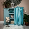 thumbnail image 2 of Parkland Collection Keena 67x52" Stripe Cotton Fabric Throw Blanket in Blue, 2 of 6