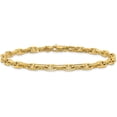 thumbnail image 3 of Solid 14K Yellow Gold 5.3mm Hand Polished Fancy Link with Lobster Lock Bracelet - 8.5", 3 of 6