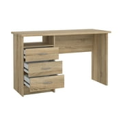 Tvilum Whitman 3 Drawer Office Desk with 1 Shelf for Adults, Oak Structure