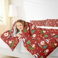 thumbnail image 4 of Homewish Magic Santa Claus Bedding Comforter Set for Kid, Christmas Tree Gift Twin Comforter Sets, Cartoon Stars Snowflake Reversible Bedding Set, Lightweight Room Decor, 2 Pieces, 4 of 8