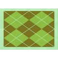thumbnail image 1 of Ahgly Company Machine Washable Indoor Rectangle Transitional Dark Yellow Green Area Rugs, 3' x 5', 1 of 7