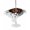 Brown, White, Black, variant on Outdoor Tablecloth with Umbrella Hole for Patio/Picnic/Party/Camping, Football Broken Wall Waterproof Table Cloth Round Cover Washable, Abstract Art Sport 3D Realistic (Dia 60")