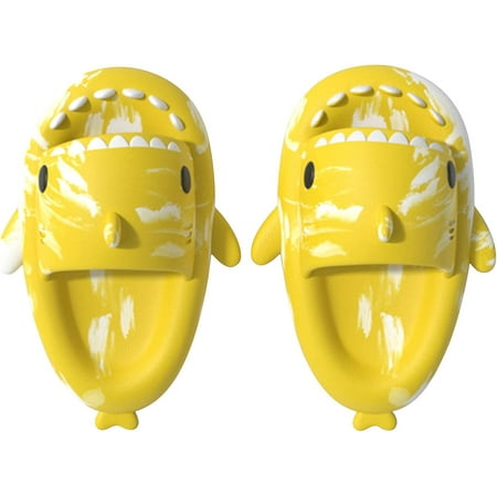 

PIKADINGNIS Unisex Cute Shark Slides for Men Women Anti-Slip Open Toe House Shark Slippers Casual Beach Shoes Sole Sandals Women Slides