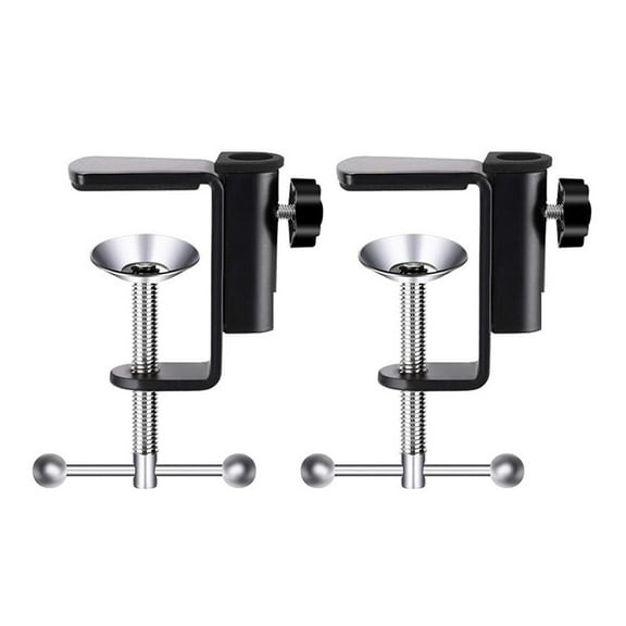 4 Pcs  L-shape Desk Table Mount Clamps Practical Desk Clamps Retaining Clips