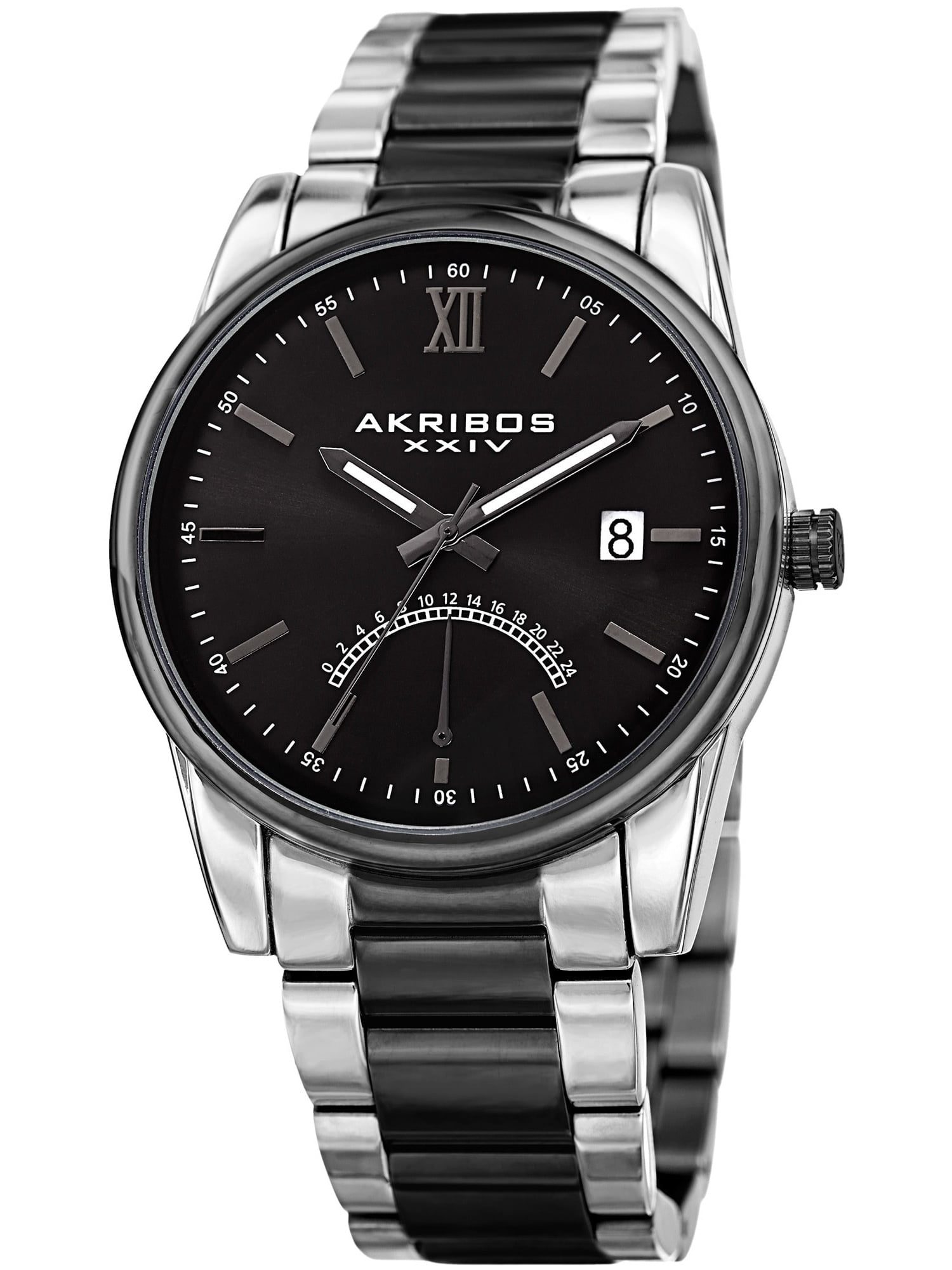 Akribos - Akribos XXIV Men's Quartz Retrograde Stainless Steel Two-Tone Akribos Xxiv Men's Stainless Steel Watch