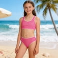 thumbnail image 2 of Tween Two Piece Swimsuits Quick Dry Girls Swim Suit with Chest Pad Girls Swimsuit Size 10-11 Years, 2 of 7