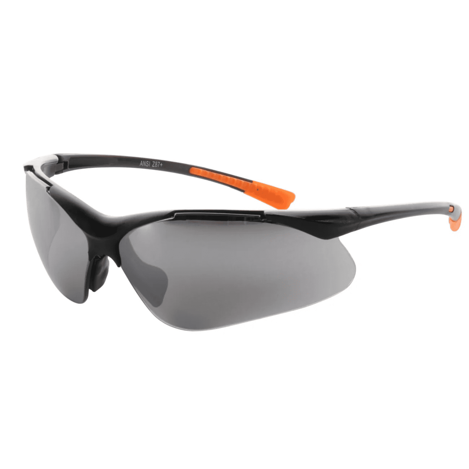 Sanoxy Safety Glasses with Wraparound Design, UV Protection, Rubber Nosepiece and Black Temples – Impact-Resistant PC Lens-Gray