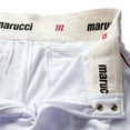 thumbnail image 5 of Marucci Men's Excel Tapered DoubleKnit Piped Knicker Baseball Pants White/Red 2XL, 5 of 5