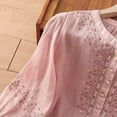 thumbnail image 6 of MIXUE Womens Summer Tops Floral Embroidered Round Neck Long Sleeve Fashion Casual Shirts For Women Tee Shirts Activewear,Pink,M, 6 of 6