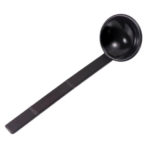 Cuchara para sopa de 8,19'' de mango largo, cuchara para condimentos, cuchara para salsa y salsa picante Negro