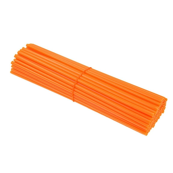 72PCS Spoke Skins Spoke Covers Trim Wrap Cover Decoration Protector Pipe Motorcycle Dirt Bike Accessories Orange