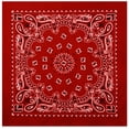 thumbnail image 5 of Bandana Face Protection Paisley Print 100% Cotton Head Wrap Face Mask Fuchsia, 5 of 16