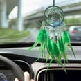 thumbnail image 2 of Elainilye Crystal Stone Beaded Car Hanging Ornament, Feather Dreamcatcher Wind Chime Pendant, Interior Auto Decor For Rearview Mirror, 2 of 6