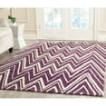 SAFAVIEH Cambridge Sam Zig Zag Stripes Wool Area Rug, Navy/Ivory, 2' x